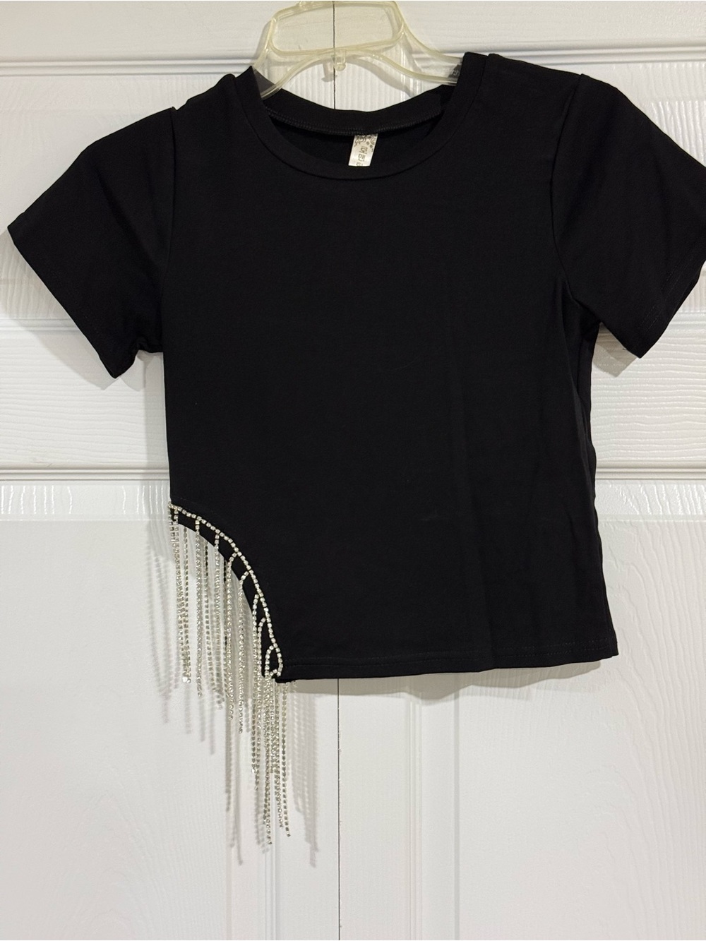 Black Kids Gem-Tassel T-Shirt